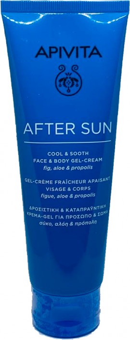 Apivita After Sun Cool Sooth Face Body Cream Ενυδατική Κρέμα Gel για Μετά τον Ήλιο για Πρόσωπο - Σώμα Με Σύκο, Αλόη και Πρόπολη 200ml
