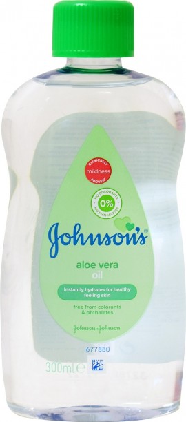 Johnsons Baby Oil Aloe Vera Ενυδατικό Λάδι 300ml