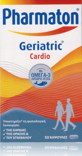 Sanofi Pharmaton Geriatric Cardio Συμπλήρωμα Διατροφής Ωμέγα - 3 Λιπαρά Οξέα 30 Κάψουλες