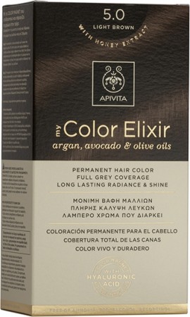 Apivita My Color Elixir Βαφή Μαλλιών 5.0 Καστανό Ανοιχτό