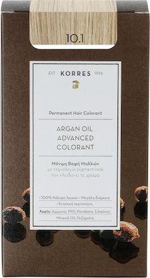 Korres Argan Oil Advanced Colorant 10.1 Ξανθό Πλατίνας Σαντρέ Μόνιμη Βαφή Μαλλιών με Τεχνολογία Pigment Lock που κλειδώνει το Χρώμα, 50ml