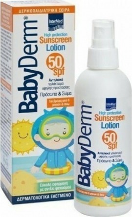 Intermed Babyderm Sunscreen Lotion SPF50 Παιδικό Αντηλιακό Γαλάκτωμα 200ml