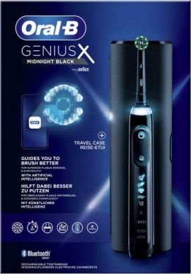 Oral-B Genius X Ηλεκτρική Οδοντόβουρτσα με Χρονομετρητή και Αισθητήρα Πίεσης Midnight Black