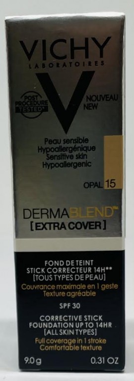 Vichy Dermablend Extra Cover No.15 Opal SPF30 Διορθωτικό Foundation Σε Μορφή Stick 9gr