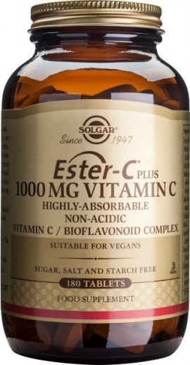 Solgar Bιταμίνη Ester-C 1000mg, 180 Ταμπλέτες