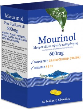 Power Health Mourinol Μουρουνέλαιο Υψηλής Καθαρότητας 600mg 60 Κάψουλες