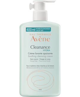 Avene Cleanance Hydra Creme Lavante Apaisante Κρέμα Καθαρισμού Προσώπου Για Δέρμα Υπό Ξηραντική Αγωγή 400ml
