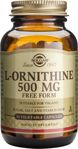 Solgar L Ornithine 500mg Συμπλήρωμα Διατροφής Για Το Ανοσοποιητικό και Το Ήπαρ 50 Φυτικές Κάψουλες