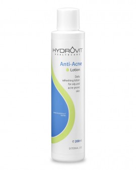 Hydrovit Anti-acne Lotion 200ml καθημερινή δροσερή, μη λιπαρή λοσιόν, ιδανική για λιπαρά με τάση ακμής και ακνεϊκά δέρματα.