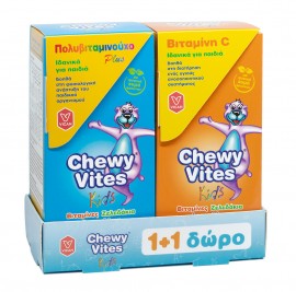 Vican Chewy Vites Promo MultiVitamin Plus 60 Ζελεδάκια + Δώρο Vitamin C 60 Ζελεδάκια