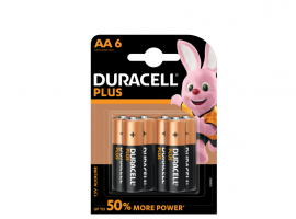 Duracell Plus Power Αλκαλικές Μπαταρίες AAA 4+2ΔΩΡΟ