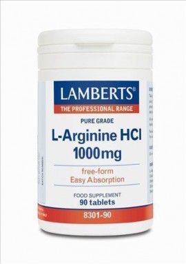 Lamberts L-Arginine HCl 1000mg 90 ταμπλέτες