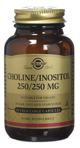 Solgar Choline Inositol 250/250mg 50 φυτικές κάψουλες