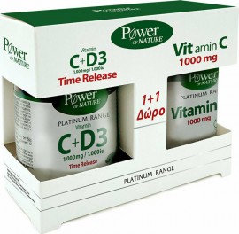 Power Health PROMO Classics Platinum Range Vitamin C+D3 1000mg / 1000IU 30 Ταμπλέτες - Vitamin C 1000mg 20 Ταμπλέτες