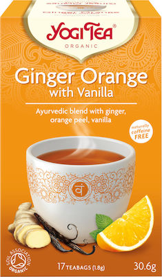 Yogi Tea Organic Ginger Orange with Vanilla Βιολογικό Τσάι 30,6gr (17 Φακελάκια)