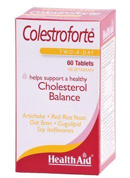 Health Aid Colestroforte Συμπλήρωμα Διατροφής με Κόκκινη Μαγιά Ρυζιού, Φυτοστερόλες, Ίνες Βρώμης & Βότανα για Διατήρηση της Χοληστερόλης σε Υγιή Επίπεδα 60 Ταμπλέτες