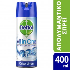 Dettol All In One Crisp Linen Απολυμαντικό Spray 400ml