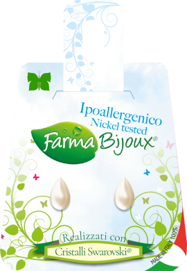 Farma Bijoux Perla Gota 8x5mm Cream Υποαλλεργικά Σκουλαρίκια [BEPG8C41] 1 Ζευγάρι