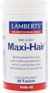 Lamberts Maxi Hair New Formula, Συμπλήρωμα Με θρεπτικές Ουσίες Για Υγιή Μαλλιά, 60 Ταμπλέτες