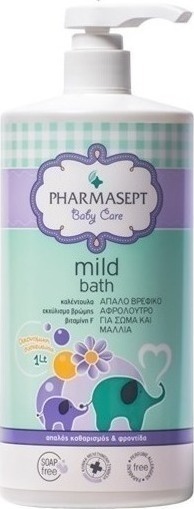 Pharmasept Baby Mild Bath Φυσικό Βρεφικό Αφρόλουτρο 1lt