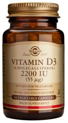 Solgar Vitamin D3 2200IU 50 Φυτικές Κάψουλες