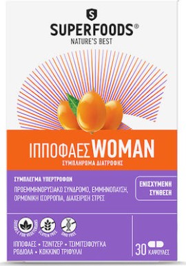 Superfoods Ιπποφαές Woman Ενισχυμένο Συμπλήρωμα Διατροφής για τις Βασικές Ανάγκες των Γυναικών 30 κάψουλες