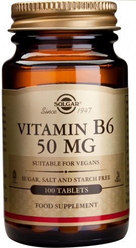 Solgar Βιταμίνη B6 50mg 100 Φυτικές Κάψουλες