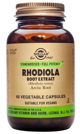 Solgar Rhodiola Root Extract Συμπλήρωμα Διατροφής 60 Φυτικές Κάψουλες