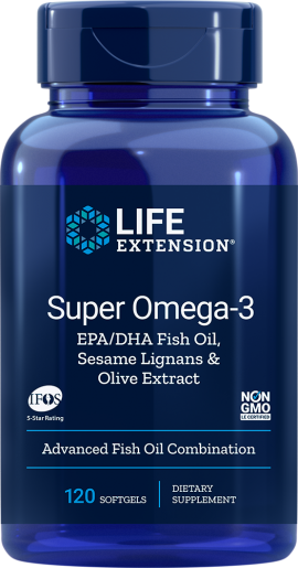 Life Extension Super Omega 3 Ιχθυέλαιο EPA/DHA Fish Oil Sesame Lignans & Olive Extract 120 μαλακές κάψουλες