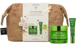 Apivita Promo Its Glow Time Bee Radiant Κρέμα-Gel Ελαφριάς Υφής για Ξεκούραστη Όψη 50ml & Κρέμα Ματιών 30ml