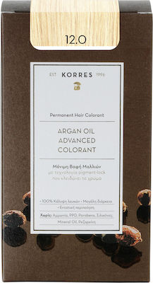 Korres Argan Oil Advanced Colorant 12.0 Ξανθό / Special Blonde Μόνιμη Βαφή Μαλλιών με Τεχνολογία Pigment Lock που κλειδώνει το Χρώμα, 50ml