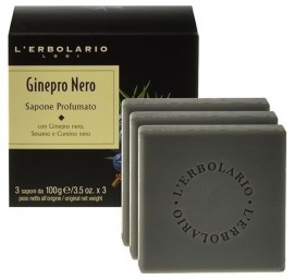 L Erbolario Ginepro Nero Sapone Profumato 100gr X 3 SAP 300gr.