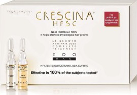 Crescina HFSC 100% 200 Complete Man (10+10 Vials) Θεραπεία Ανάπτυξης Μαλλιών & Κατά της Τριχόπτωσης για Άνδρες