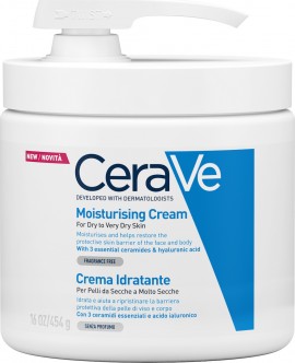CeraVe Moisturizing Cream Pump Ενυδατική Κρέμα Για Ξηρή - Πολύ Ξηρή Επιδερμίδα Με Αντλία 454gr