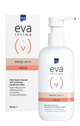 Intermed Eva Intima Wash Special PH3.5 Period Υγρό Καθαρισμού Ευαίσθητης Περιοχής 250ml