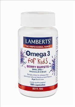 Lambers Omega 3 for Kids – Berry Bursts, 100 Κάψουλες