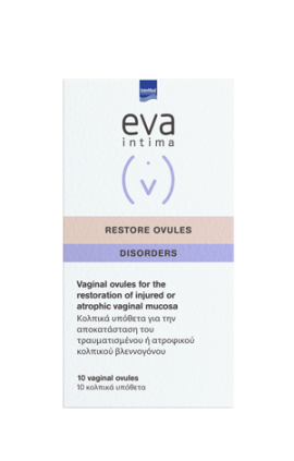 Intermed Eva Restore Ovules Κολπικά Υπόθετα με 12,5 mg Υαλουρονικό Οξύ