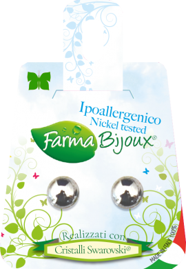 Farma Bijoux Perla Plana 8mm Light Crome Υποαλλεργικά Σκουλαρίκια [BEPP8C96] 1 Ζευγάρι