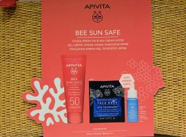 Apivita PROMO Bee Sun Safe Hydra Fresh Gel Face Cream SPF50 50ml - ΔΩΡΟ Aqua Beelicious Booster 10ml - Express Beauty Face Mask Sea Lavender 2x8ml - Νεσεσέρ Ψάθινο