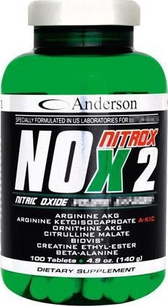 Anderson Nitrox NOX2 Nitric Oxide Volume Expander Αμινοξέα Για Όγκο 100 Ταμπλέτες