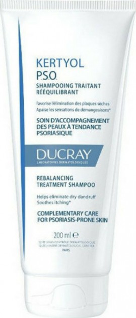 Ducray Kertyol P.S.O Treatment Shampoo 200ml - Σαμπουάν Φροντίδας Συμπληρωματική Αγωγή Για Το Δέρμα Με Τάση Ψωρίασης