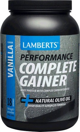 Lamberts Performance Complete Gainer Whey Protein Πρωτεΐνη Ενισχυμένη με Σύνθετους Υδατάνθρακες, Κρεατίνη, Βήτα Αλανίνη & HMB με Γεύση Βανίλια, 1816g
