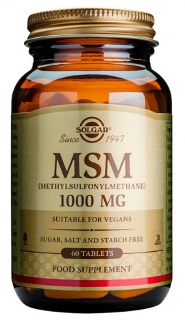 Solgar Msm 1000mg Συμπλήρωμα Διατροφής Msm 60 Ταμπλέτες