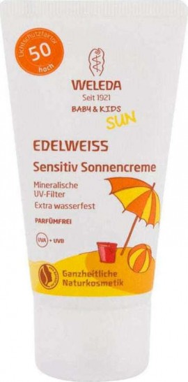 Weleda Sun Edelweiss Sunscreen Lotion Spf50 Βρεφικό Παιδικό Αντηλιακό Γαλάκτωμα Προσώπου Σώματος Υψηλής Προστασίας 50ml