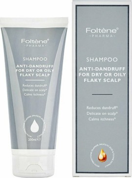 Foltene Pharma Shampoo Anti-Dandruff For Dry Or Oily Flaky Scalp Σαμπουάν κατά της Πιτυρίδας Λιπαρής ή Ξηρής, 200ml