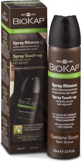 Biokap Nutricolor Delicato Spray Touch-Up Dark Brown Εκνέφωμα για την κάλυψη της Ρίζας 75ml