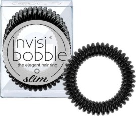 Invisibobble Slim True Black Λαστιχάκι Μαλλιών 3 Τμχ. Eξασφαλίζει πιο κομψά χτενίσματα, διακριτικά και μοντέρνα, φοριέται υπέροχα στον καρπό