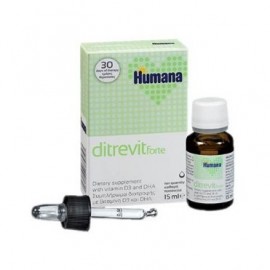 Humana Ditrevit Forte Συμπλήρωμα Διατροφής με Βιταμίνη D3 & DHA για Μωρά, 15ml
