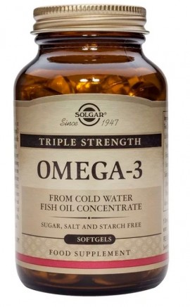 Solgar Omega -3 Double Strength Συμπλήρωμα Διατροφής Ω -3 Διπλής Δράσης 30 Μαλακές Κάψουλες