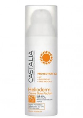 Castalia Helioderm Creme Sans Parfum SPF50+ Αντιηλιακή Κρέμα Προσώπου Χωρίς Άρωμα 50ml